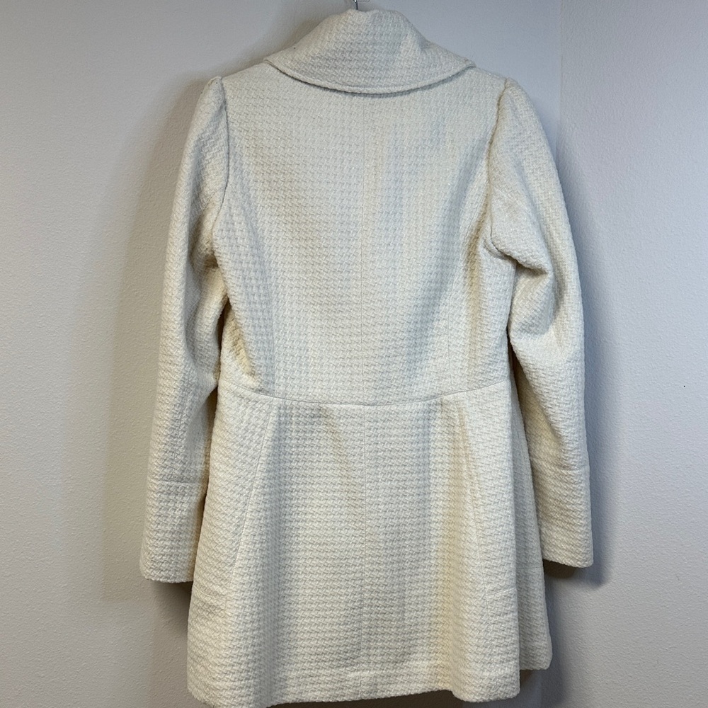 Worthington Cream Double-Breasted Wool Blend Pea Coat Size L - Picture 4 of 6